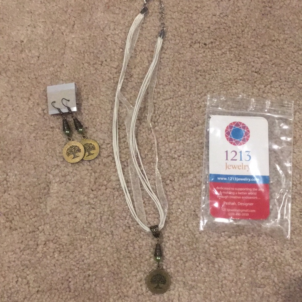 Tree of life necklace/earring set